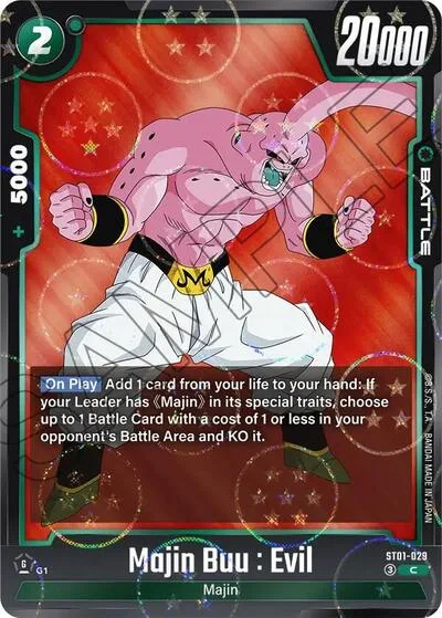 Majin Buu : Evil - ST01-029 (Dragon Ball Pattern)