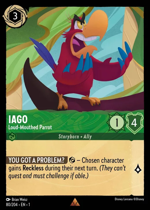 Iago – Loud-Mouthed Parrot