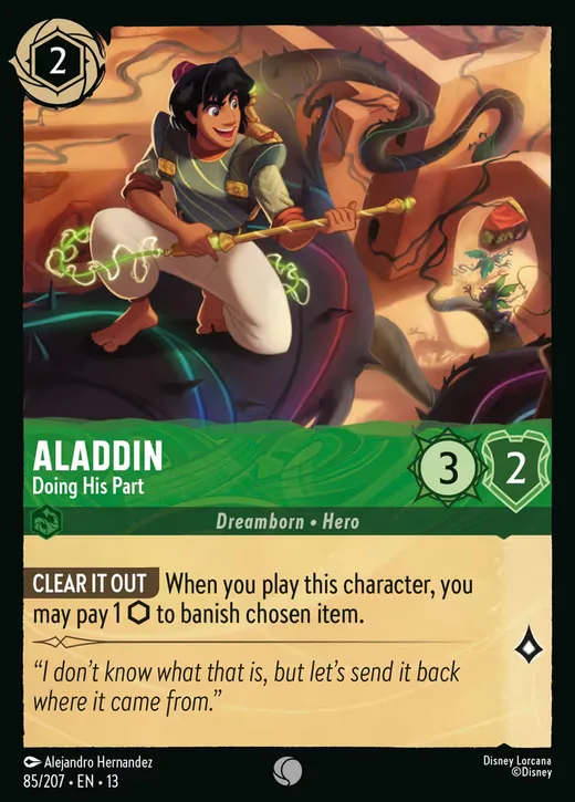 Aladdin – Doing His Part