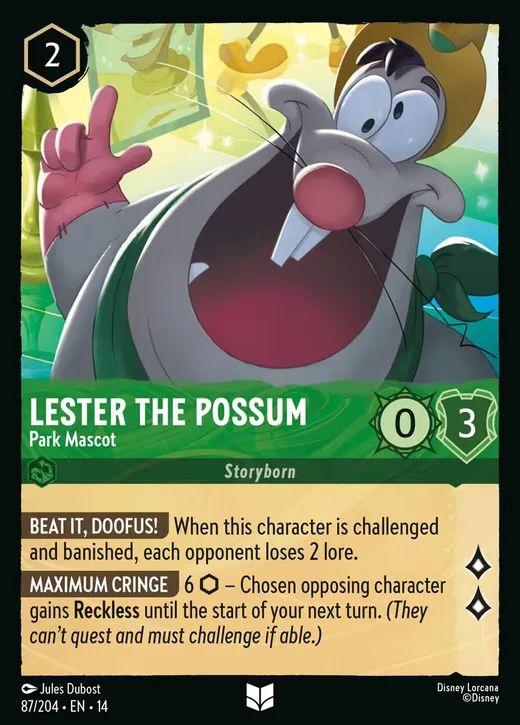 Lester the Possum – Park Mascot