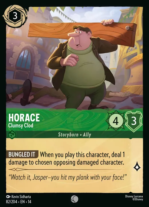 Horace – Clumsy Clod