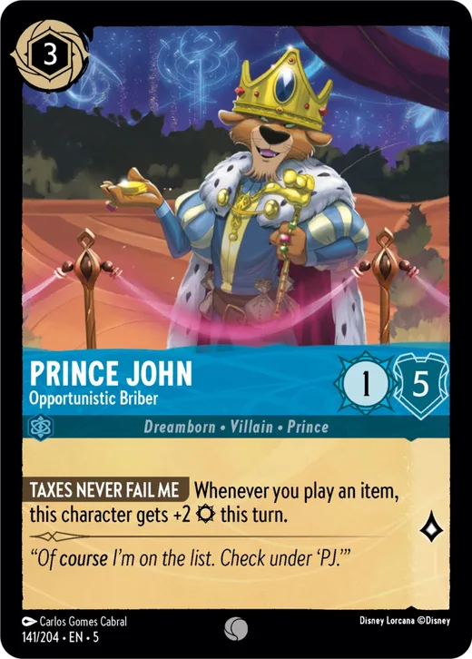 Prince John – Opportunistic Briber