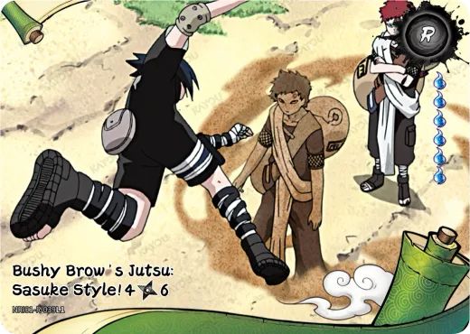 Bushy Brow's Jutsu: Sasuke Style! 4/6