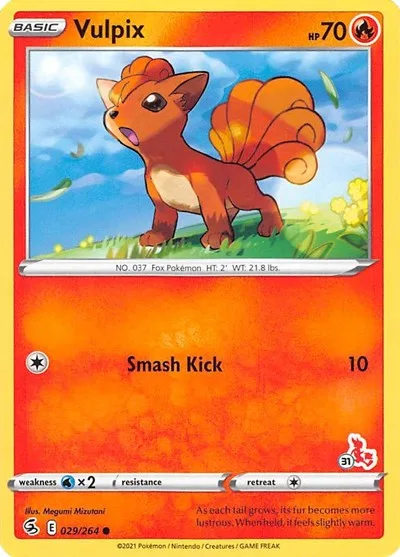 Vulpix - 029/264 (#31 Cinderace Stamped)