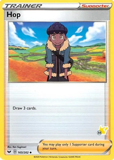 Hop - 165/202 (#33 Pikachu Stamped)