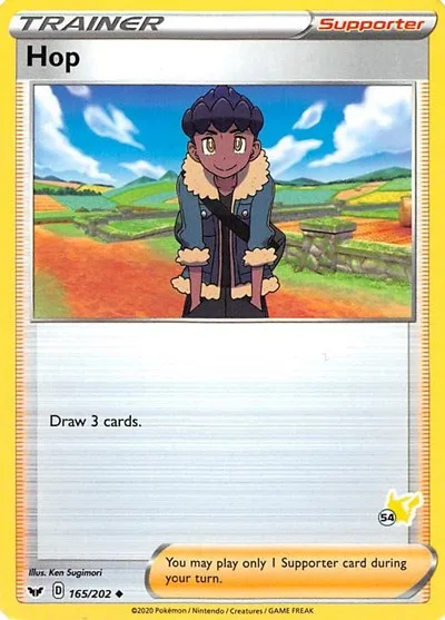 Hop - 165/202 (#54 Pikachu Stamped)