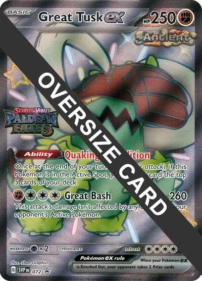 Great Tusk ex - 072 (Paldean Fates Stamped)