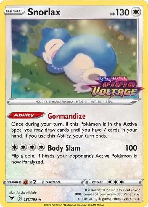 Snorlax (Vivid Voltage Stamped)
