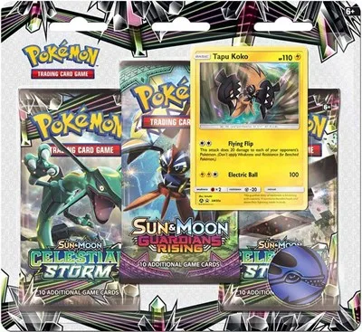 Celestial Storm 3 Pack Booster Blister [Tapu Koko]
