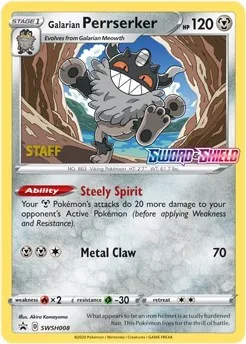 Galarian Perrserker - SWSH008 (Prerelease) [Staff]