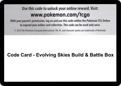 Code Card - Evolving Skies Build & Battle Box