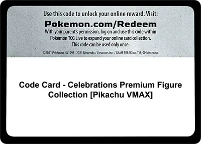 Code Card - Celebrations Premium Figure Collection [Pikachu VMAX]