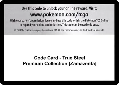 Code Card - True Steel Premium Collection [Zamazenta]