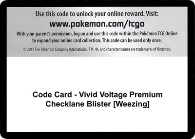 Code Card - Vivid Voltage Premium Checklane Blister [Weezing]