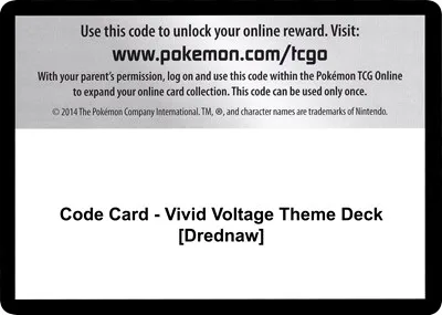 Code Card - Vivid Voltage Theme Deck [Drednaw]
