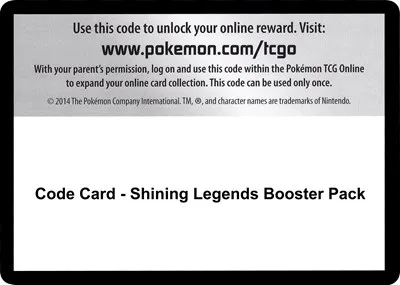 Code Card - Shining Legends Booster Pack