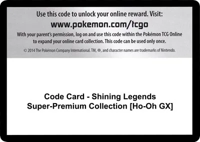 Code Card - Shining Legends Super-Premium Collection [Ho-Oh GX]