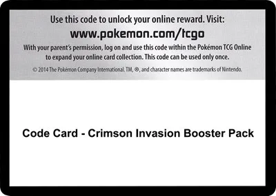 Code Card - Crimson Invasion Booster Pack