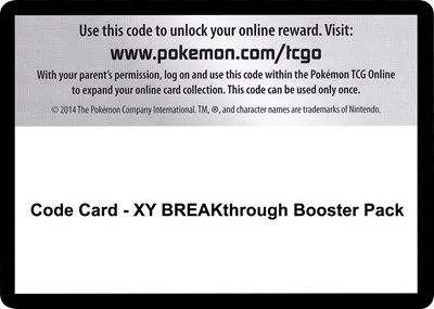 Code Card - XY BREAKthrough Booster Pack