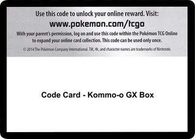 Code Card - Kommo-o GX Box