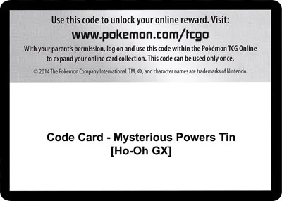 Code Card - Mysterious Powers Tin [Ho-Oh GX]