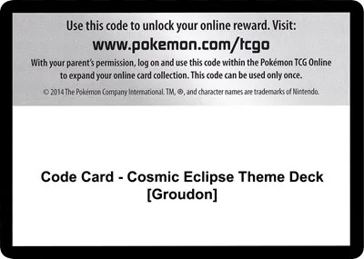 Code Card - Cosmic Eclipse Theme Deck [Groudon]