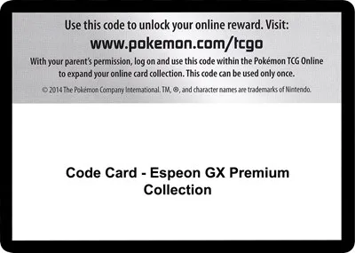Code Card - Espeon GX Premium Collection