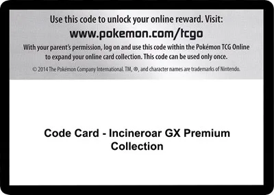 Code Card - Incineroar GX Premium Collection