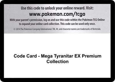 Code Card - Mega Tyranitar EX Premium Collection