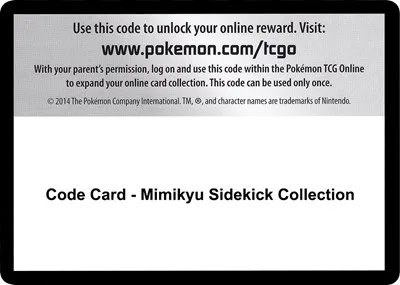 Code Card - Mimikyu Sidekick Collection