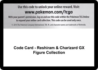 Code Card - Reshiram & Charizard GX Figure Collection