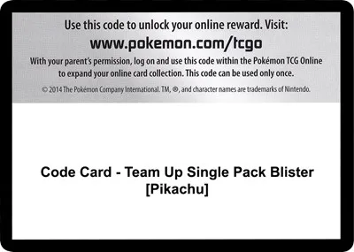 Code Card - Team Up Single Pack Blister [Pikachu]