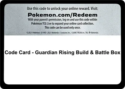Code Card - Guardian Rising Build & Battle Box