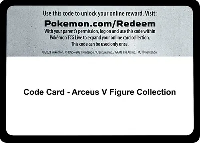 Code Card - Arceus V Figure Collection