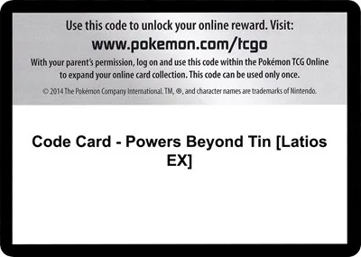 Code Card - Powers Beyond Tin [Latios EX]