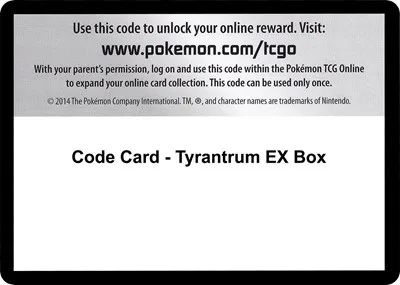 Code Card - Tyrantrum EX Box