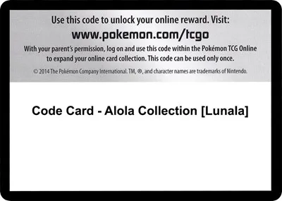 Code Card - Alola Collection [Lunala]
