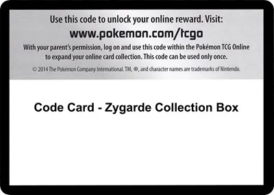 Code Card - Zygarde Collection Box