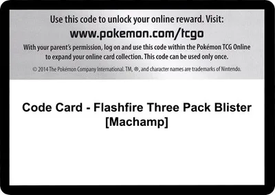 Code Card - Flashfire Three Pack Blister [Machamp]