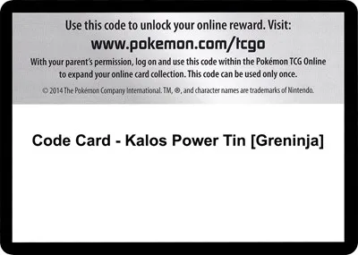 Code Card - Kalos Power Tin [Greninja]