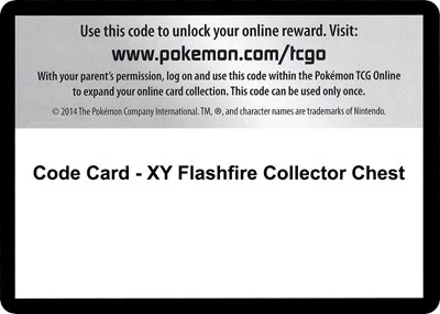 Code Card - XY Flashfire Collector Chest