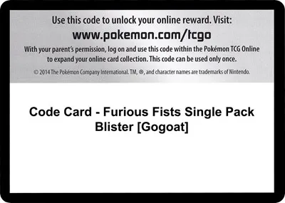 Code Card - Furious Fists Single Pack Blister [Gogoat]