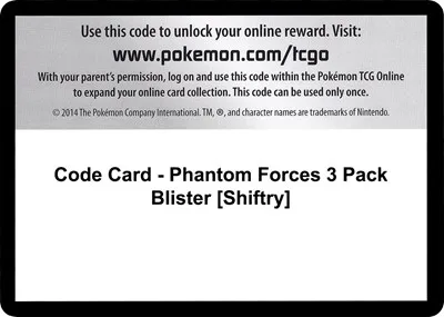 Code Card - Phantom Forces 3 Pack Blister [Shiftry]
