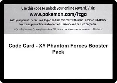 Code Card - XY Phantom Forces Booster Pack
