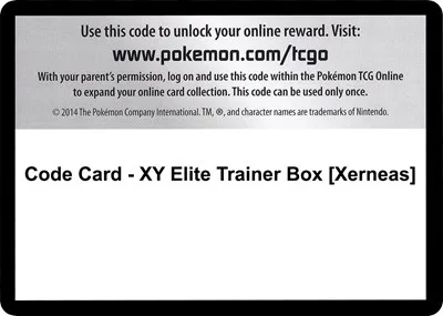 Code Card - XY Elite Trainer Box [Xerneas]