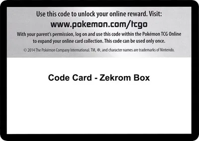 Code Card - Zekrom Box