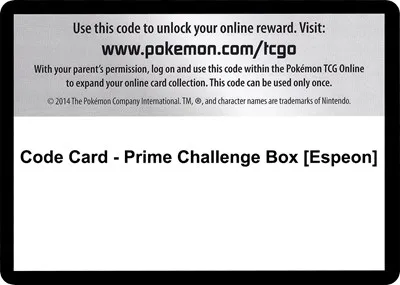 Code Card - Prime Challenge Box [Espeon]