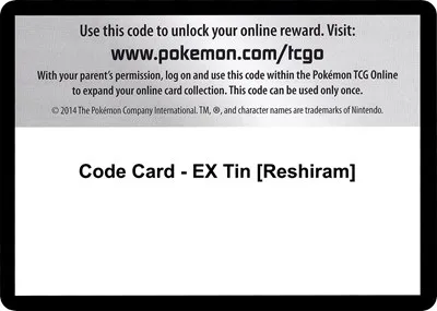 Code Card - EX Tin [Reshiram]