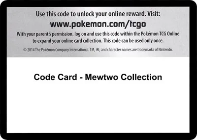 Code Card - Mewtwo Collection