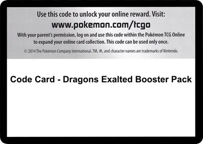 Code Card - Dragons Exalted Booster Pack